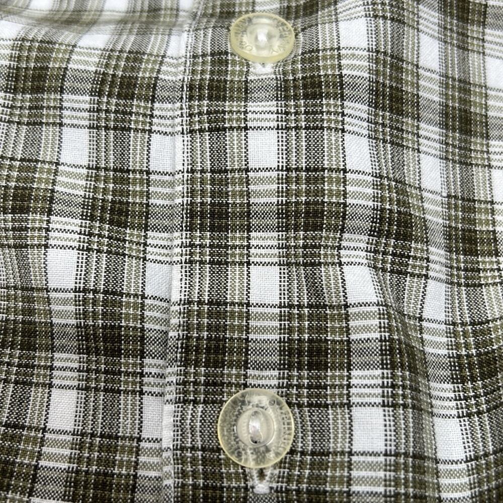 Old Navy Men's Casual Green & White Plaid Short Sleeve Button Shirt size XXL - Picture 11 of 11